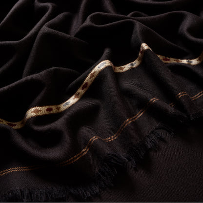 Premium Wool Blended Shawl - Black