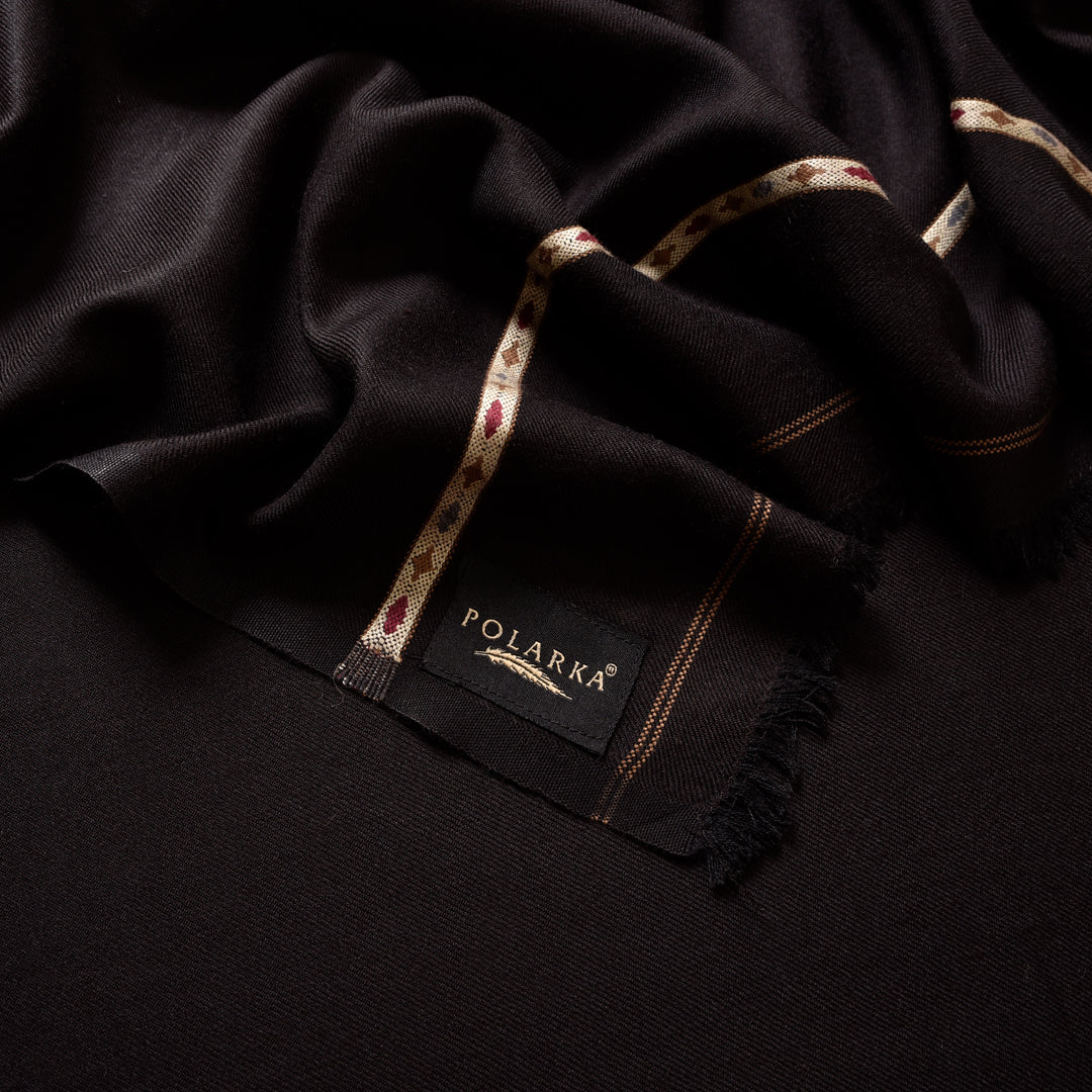 Premium Wool Blended Shawl - Black