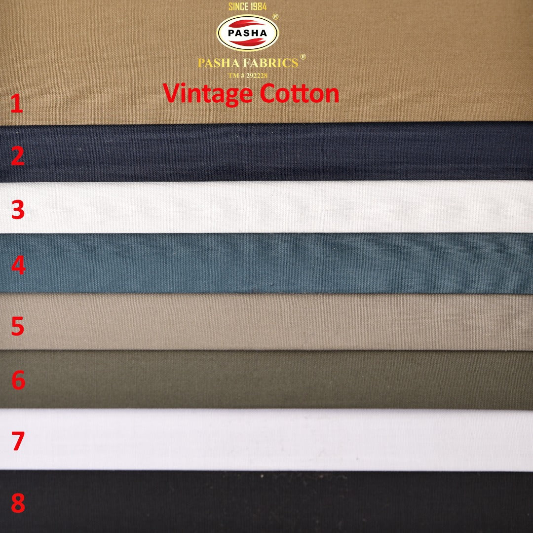 Vintage - Cotton(semi stiff finish)