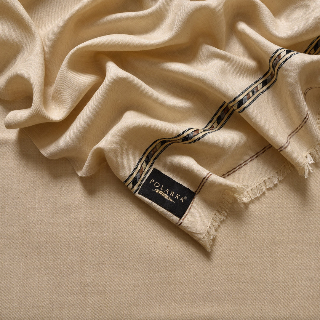 Premium Wool Blended Shawl - Beige