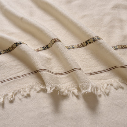 Premium Wool Blended Shawl - Off White