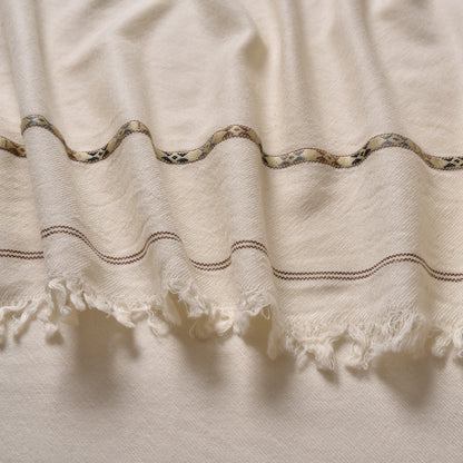 Premium Wool Blended Shawl - Off White